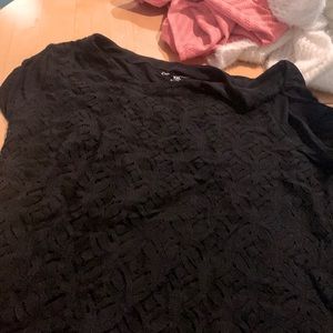 Lace covered tee shirt